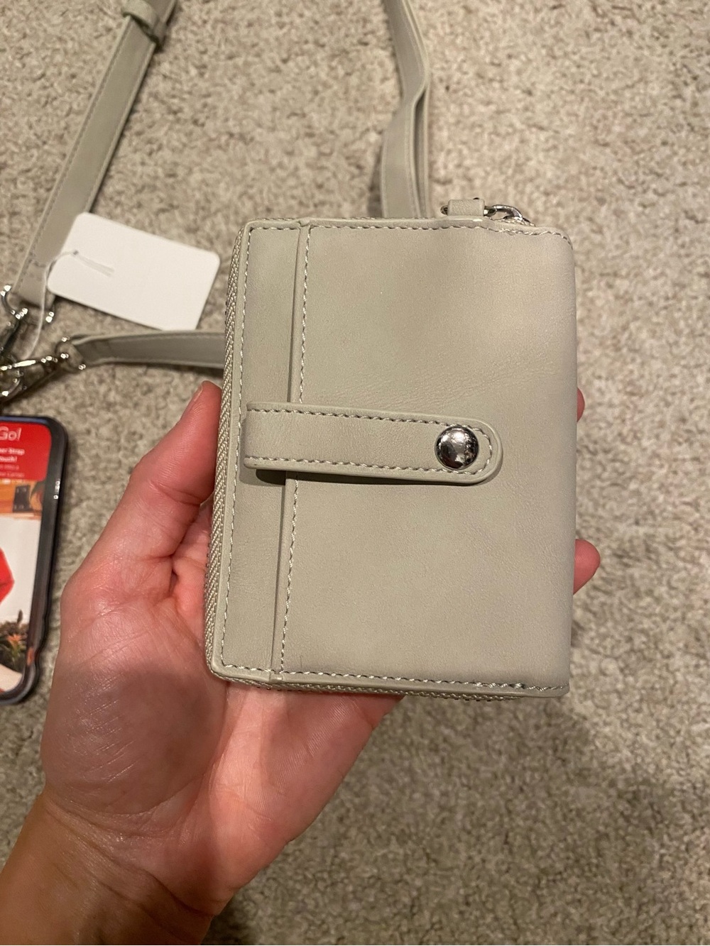 Save the Girls Women's Crossbody Wallet - Light Gray